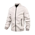 thumbnail image 1 of Chandails à Col Ras du Cou pour Hommes à Manches Longues, Mode Décontractée pour Hommes avec Poche à Fermeture Éclair, Cardigan à Fermeture Éclair à Manches Longues, Veste à Col Montant, 1 of 8