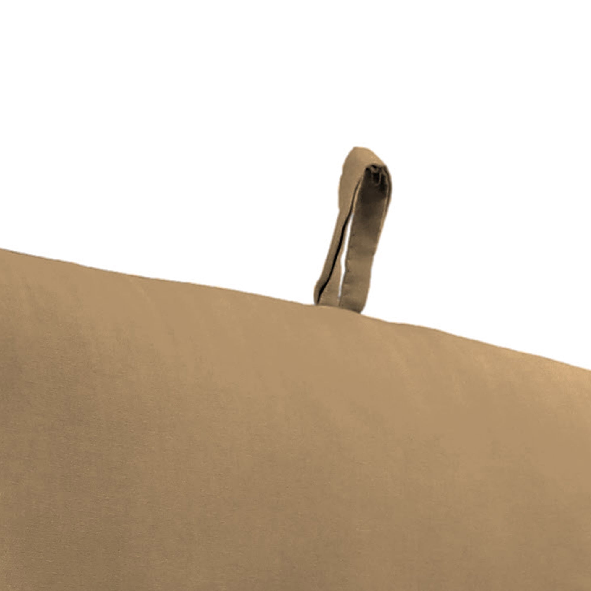 Jordan Manufacturing Sunbrella 44" x 22" Canvas Cocoa Brown Solid Rectangular Outdoor Chair Cushion with Ties and Hanger Loop