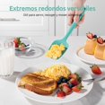 thumbnail image 4 of Juego de espátulas de silicona para cuchara, resistente al calor, cuchara de goma flexible de grado alimenticio, antiadherente, para cocina y hornear, juego de 3 utensilios, 4 of 4