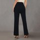 thumbnail image 3 of Pantalones deportivos mujer Gibobby pantalones de pierna ancha de punto otoño invierno 2023 pantalones gruesos sueltos negro Talla única, 3 of 4
