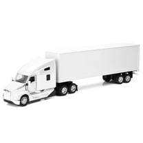 Kenworth T680 Truck White with Dry Van Trailer White "Long Haul Trucker" Series 1/32 Diecast Model by New Ray