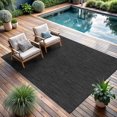 thumbnail image 3 of CAMILSON Solid Washable Waterproof Outdoor Indoor Area Rug Dark Gray 8x10, 3 of 9