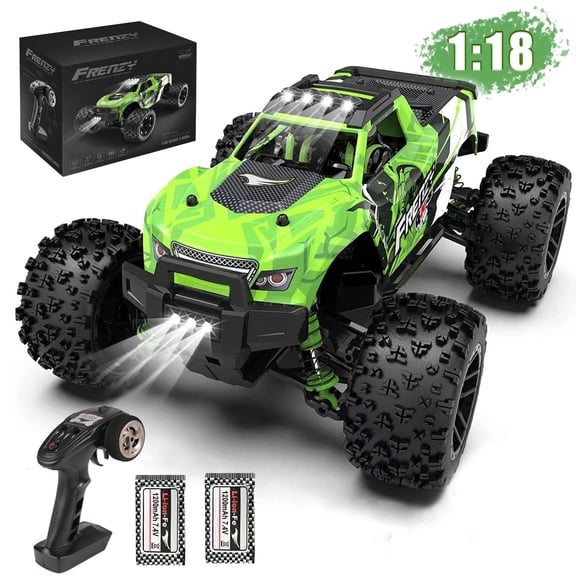 Beefunni RC Car 1:18 All Terrain, 40 MPH High Speed 4WD Off-Road RC Trucks, with 2.4 GHz Remote Control, 4X4 Waterproof Monster Truck with 2 Rechargeable Batteries, Toys Gifts