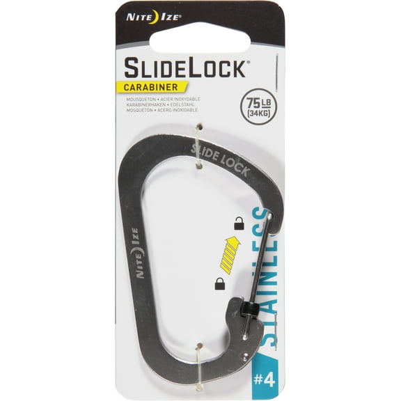 Nite Ize SlideLock® Carabiner Stainless Steel #4 - Stainless