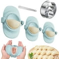 thumbnail image 3 of 7 moldes reutilizables para hacer albóndigas con 3 cortadores de masa y 1 cuchara de acero inoxidable 304 para hacer albóndigas, máquina segura para hacer empanadas, juego de moldes para cocina de alb, 3 of 11