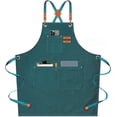 thumbnail image 1 of Delantal de lona Apron AFUN Chef para hombre y mujer, color verde oscuro, 1 of 7