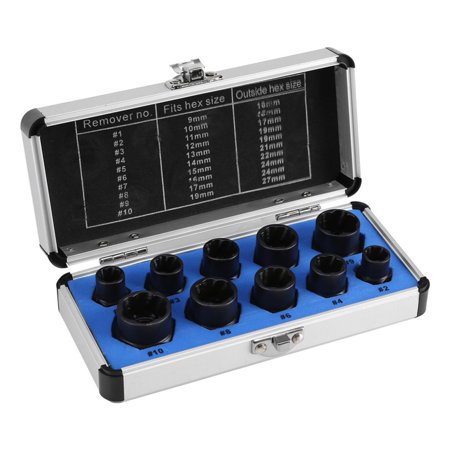 High Grade Ten Piece Broken Nut Bolt Extractor Socket Hex Nut Removal Tool Walmart Canada