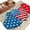 Brown, variant on 4th of July Round Living Room Rugs 3.3 ft, USA Ribbon Bow America Map Daisy Vintage Washable Area Rug with Non-Slip Sturdy Edge Binding Round Front Door Mat Floor Carpet for Entryway