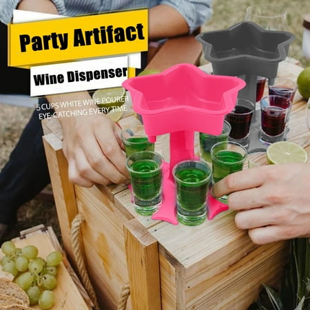 

5 Shot Glass Dispenser And Holder Five-Pointed Atar Party Pours Artifact