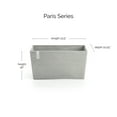 thumbnail image 2 of Ecopots Paris Durable Modern Rectangular Indoor/Outdoor Recycled Based Composite Flower Planter, White Grey, 23.5", 2 of 4