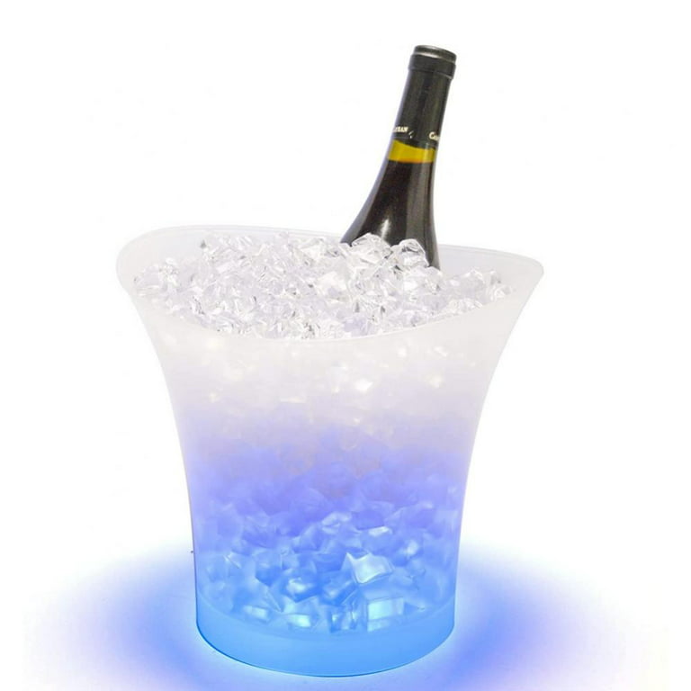 200 oz. Plastic Ice Bucket with 5 LED Lights and Handles - 6/Case