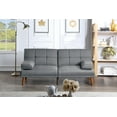 thumbnail image 2 of 101'' Sectional Sofa Set, Tufted Couch Adjustable Sofa Chaise with Solid Wood Legs & Removable Pillows, Convertible Sleeper Sofa Loveseat Couch Recliner Back Modern Day Bed for Living Room, Grey Mix, 2 of 7
