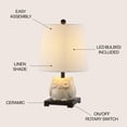thumbnail image 4 of JONATHAN Y Justina 16" Ceramic Mini LED Table Lamp, Antique White, JYL3014B, 4 of 6