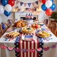thumbnail image 5 of Patriotic Star Garland Banner for 4th of July Decorations, Red White Blue Stars Bunting for Memorial Day, Veterans Day, Independence Day, Patriotic Holiday Hanging Decor, 5 of 6