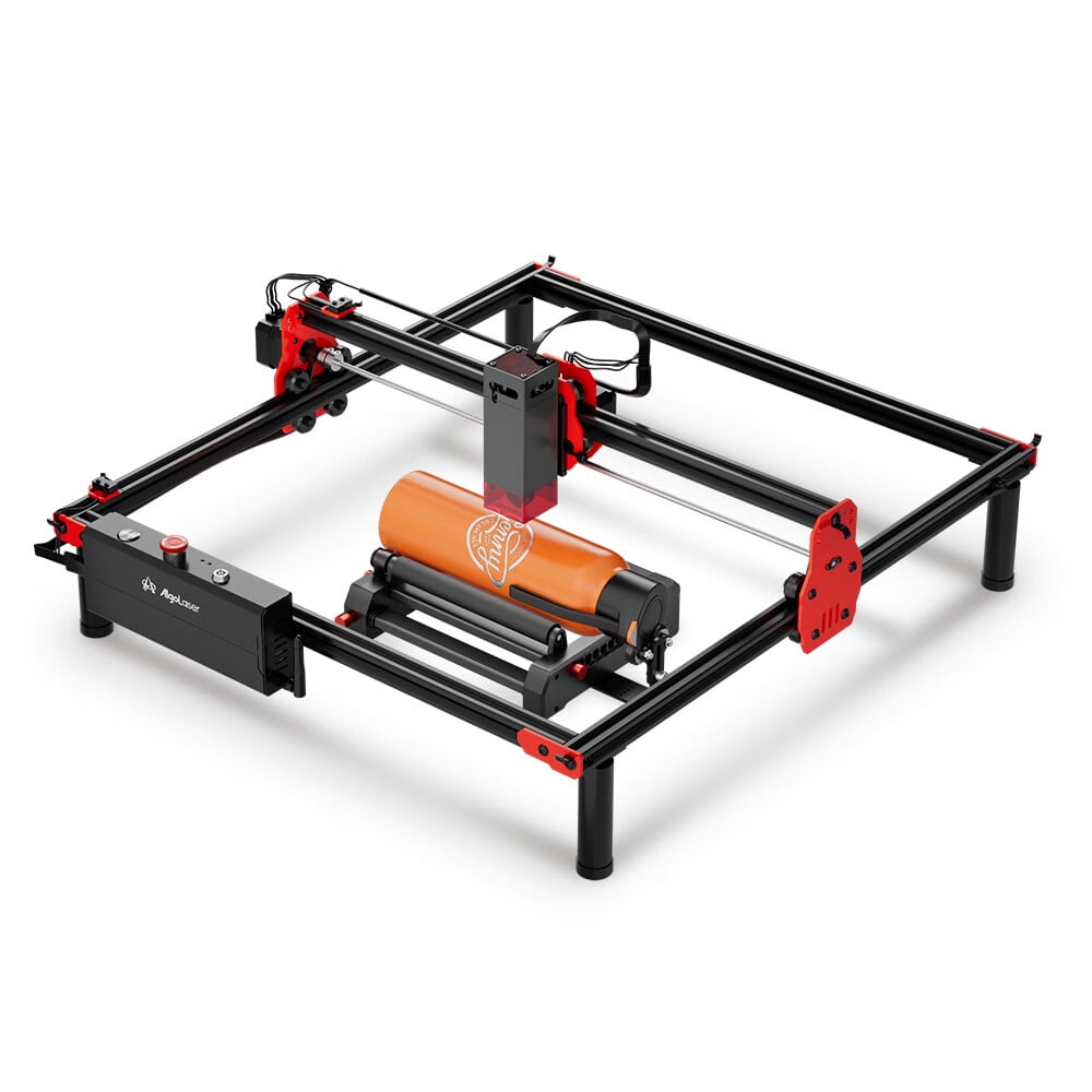 Algola/ser DIY KIT 5W la/ser Engraver with RR2 Rotary, la/ser Cutter Engraving Machine for Acrylic and Metal, Support WiFi and Emergency Stop