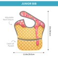 thumbnail image 4 of Hirioo Pink Ice Cream for Baby Waterproof Pocket Bib Adjustable Closed for Babies Toddlers with Large Pocket 6-24Months, 4 of 8