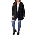 thumbnail image 3 of MODA NOVA Juniors Plus Size Winter Warm Double Breasted Mid-Length Coat, 3 of 7