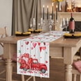 thumbnail image 2 of Table Runners 72 Inches Long Dress Scarves, Valentine's Day Farmhouse Kitchen Table Runner, Coffee Tablerunners, Red Love Hearts Car Romantic Grey Wooden 14x72 Inch, 2 of 9