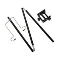 thumbnail image 2 of Camping Lantern Stand with Stake Double Hook, Easy to Install Durable Supplies Accs Lamp Bracket Lamp Pole for Garden Camping Outside Picnic Black, 2 of 10