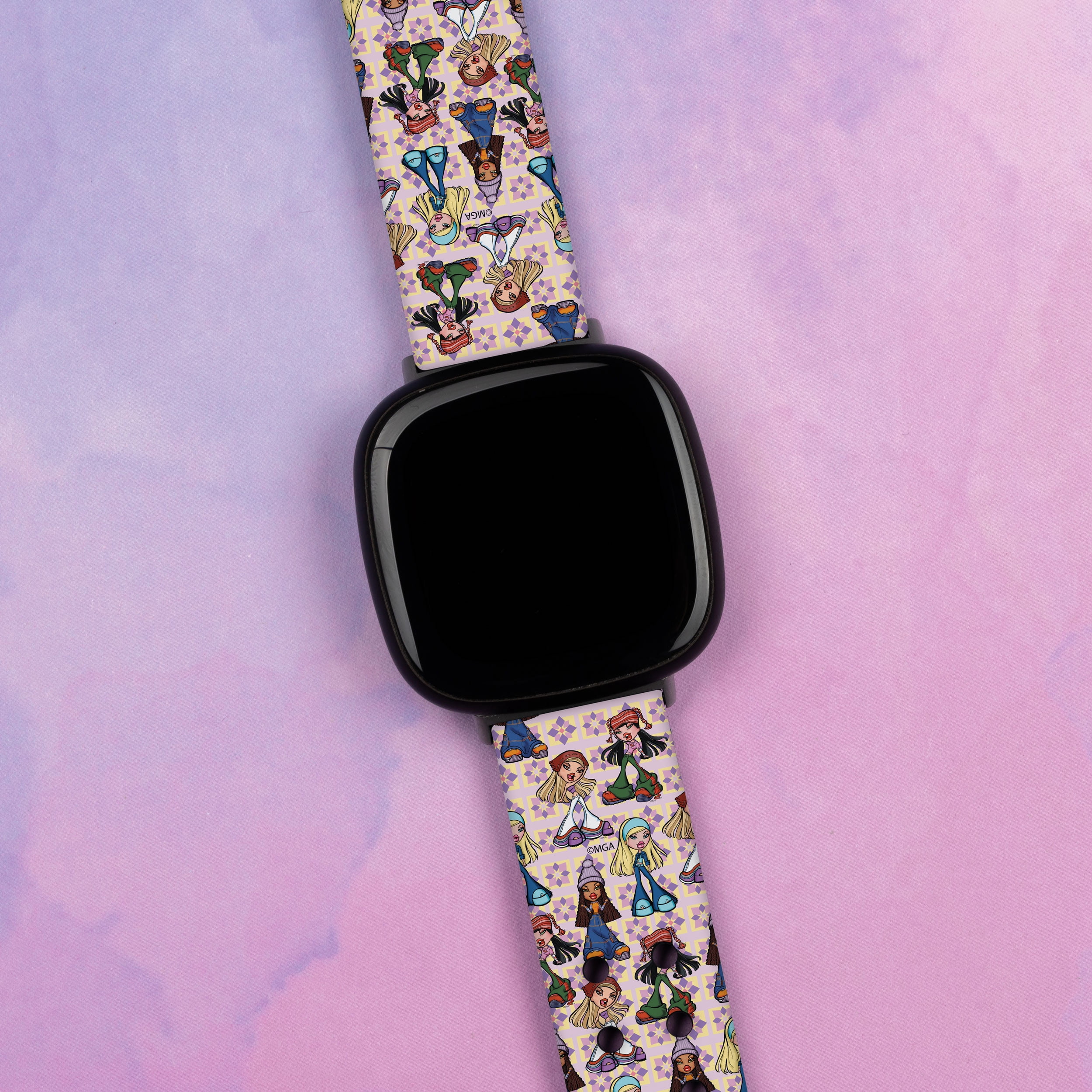 Bratz Classic HD Watch Band Compatible with FitBit Versa 3 & Sense (20mm Short 2000s) by Affinity Bands