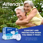 Attends DermaDry Advance Briefs X-Large 58'' - 63'' Bag of 20 - 6 Pack