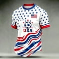 thumbnail image 5 of Zimjoy 2026 USA Soccer Jersey Shirts for Men Crewneck Short Sleeve Country Team Fan International Soccer T Shirts Retro Streetwear Top White XL, 5 of 5