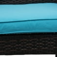 thumbnail image 5 of Bar Stools 30'' Bar Height Outdoor Modern Seat with Blue Cushions, Set of 2 Chairs, Brown Wicker, 5 of 9