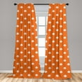 thumbnail image 5 of Ambesonne Orange and White Curtains, Japanese Lotus, Pair of 28"x84", Orange and White, 5 of 5