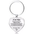 thumbnail image 1 of Collar de acero inoxidable con colgante de corazón de melocotón y llavero de amor, regalo de Navidad con personalidad, 1 of 6