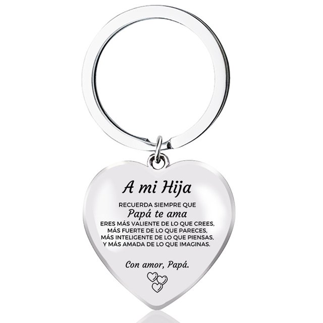 Collar de acero inoxidable con colgante de corazón de melocotón y llavero de amor, regalo de Navidad con personalidad