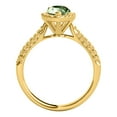 thumbnail image 4 of Mauli Jewels Rings for Women 1.55 Carat Diamond and Pear Shaped Green Amethyst Ring 4-prong 10K Yellow Gold, 4 of 7