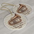 thumbnail image 3 of Tuba Musical Instrument Christmas Ornament Xmas Tree, Tuba Musician Christmas Ornament Gifts for Instrument Player, Custom Name Text Year & Tubarist Christmas Ornament 2025, 3 of 5