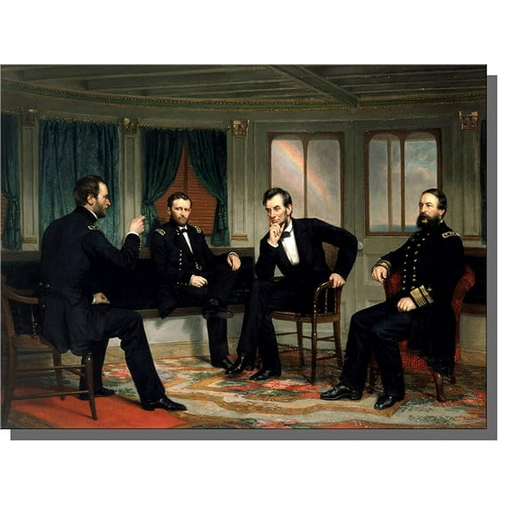 President Lincoln Head of State on Stretched Canvas, Wall Picture Art, Ready to Hang!