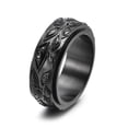 thumbnail image 4 of Anillo de ojo giratorio atmosférico de acero de titanio, joyería de acero inoxidable dominante retro de moda para hombres, 4 of 5
