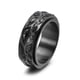thumbnail image 2 of Anillo de ojo giratorio atmosférico de acero de titanio, joyería de acero inoxidable dominante retro de moda para hombres, 2 of 5