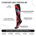 thumbnail image 5 of Compression Socks for Women and Men - Closeup Red Flamingo Portrait Compression Socks Circulation for Workout, 5 of 8