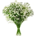 thumbnail image 1 of 5 flores artificiales blancas – flores artificiales de plástico para decoración de boda, ramo de novia, arreglo floral, 1 of 5