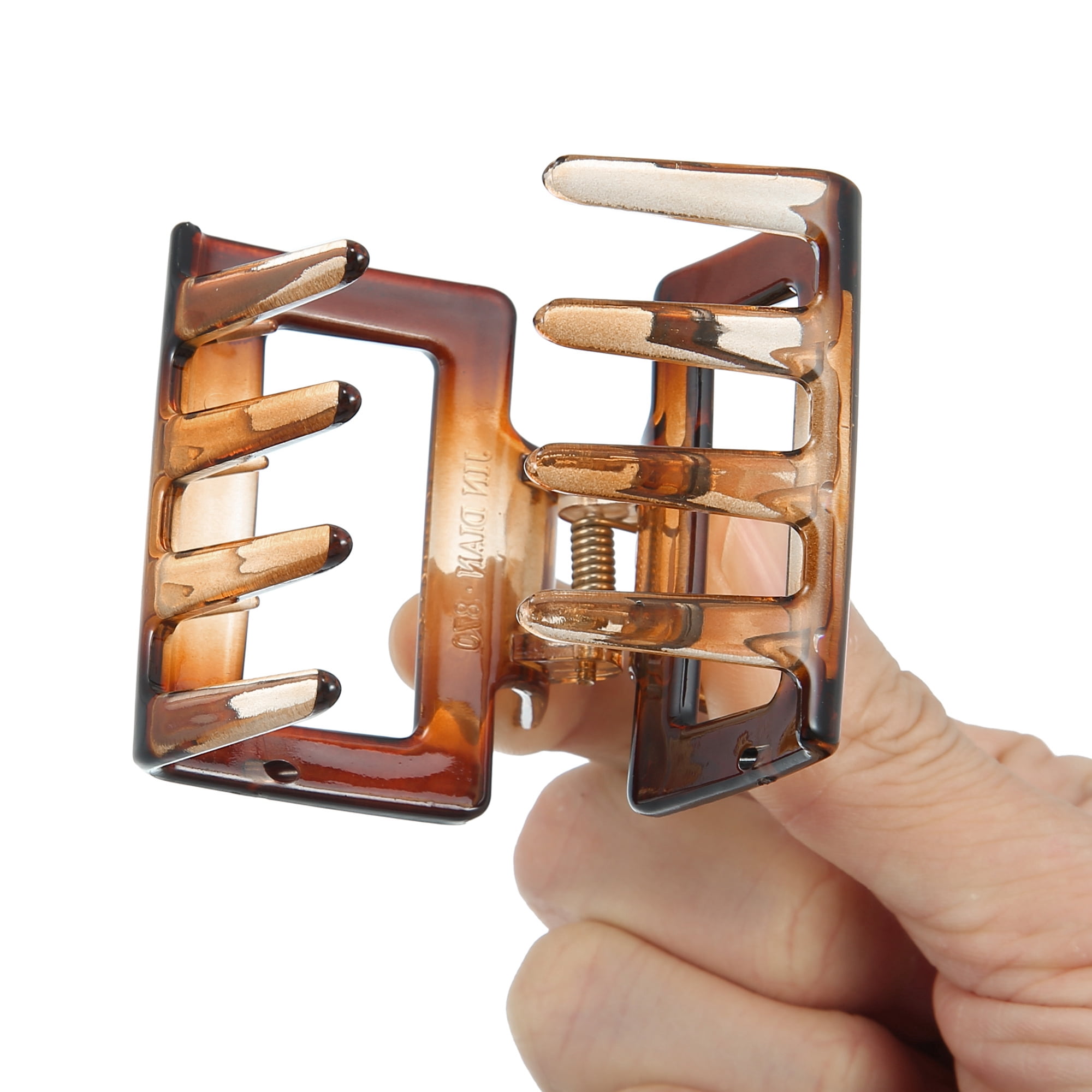 Unique Bargains Claw Clip Hair Accessories No Slip Brown Hair Clip 2.05"