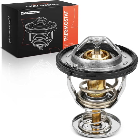 A-Premium Engine Coolant Thermostat with O-ring Compatible with Chevrolet Silverado 1500 Classic, Silverado 2500 HD Classic, Silverado 3500 HD, Tahoe, Camaro, Colorado, Express 1500, Corvette