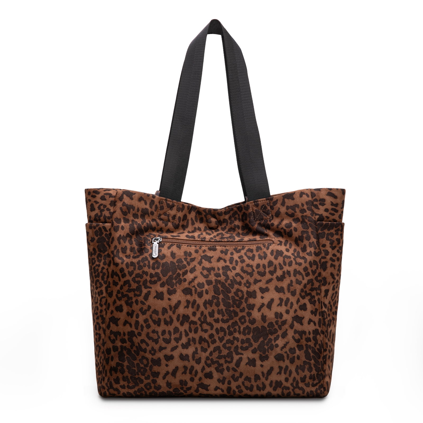 Wrangler Large Tote Bag for Women Designer Leopard Print Purse for Travel Work Gym, Brown
