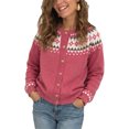 thumbnail image 6 of JUUNthy Womens Cardigan Sweater, Long Sleeve Button Down Vintage Pattern 2026 Fashion Casual Knit Outerwear Navy Blue M, 6 of 14