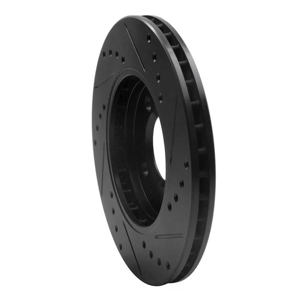 Dynamic Friction Company 633-31017L DFC Brake Rotor - Drilled And Slotted - Black