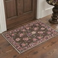 thumbnail image 4 of GENIMO 2' x 6' Runner Rug, Machine Washable Non Slip Low Pile Hallway Runner Rug for Kitchen Laundry Room, Soft Floral, Dusty Brown, 4 of 5