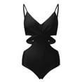 thumbnail image 5 of Ketyyh-chn99 Swim Women Bikinis for Women One Piece Swimsuit for Women Bathing Suits Cutout Adjustable Straps Ruched Swimwear Black,XL, 5 of 5