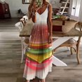 thumbnail image 4 of Hamburger Sleeveless Suspender Dress Summer Fashion Casual Long Dress, 4 of 9