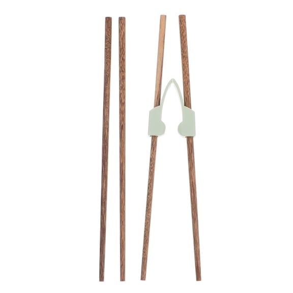OULII 2 Pairs Senior Chopsticks Helper Reusable Wingceltis Wood Adaptive Kitchen Utensils for Easy Grip and Comfortable Use