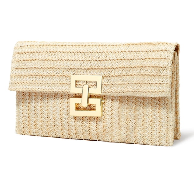 Bolso bandolera de paja LUOFMISS Clutch Purse para mujer
