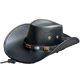 thumbnail image 2 of Skymirror - Sombrero de vaquero occidental de cuero sintético con cinturón estilo étnico retro para mujer y hombre, sombrero de vestir vintage para caballero, sombrero de jazz ajustable para vaquera., 2 of 8