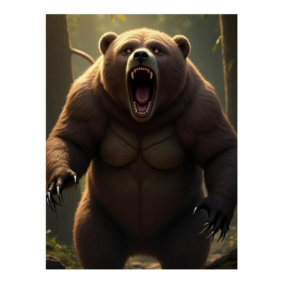 Diamond Art Kit for Adults, Cool Bear Coffee Print No.248 Diamond Painting for Adults Beginners, 5D DIY Diamond Art Painting Kits, Colorful Diamond Painting Craft for Home Decor 12x16