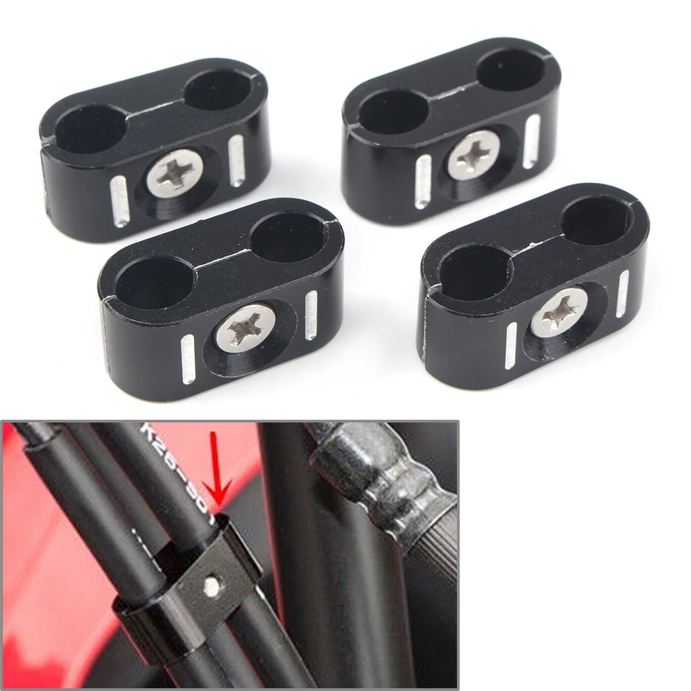 ZS 4x Universal Motorbike Brake Throttle Cable Wire line Clips Holder